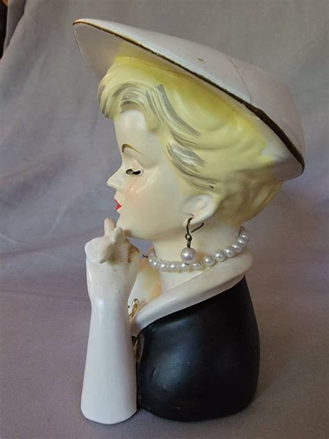 Vintage RUBENS Lady Head Vase Etsy