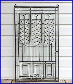 20 5 X 34 5 Stained Beveled Clear Window Panel FRANK LLOYD WRIGHT TREE