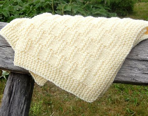 KNITTING PATTERN Easy Chunky Baby Blanket Pattern - Etsy