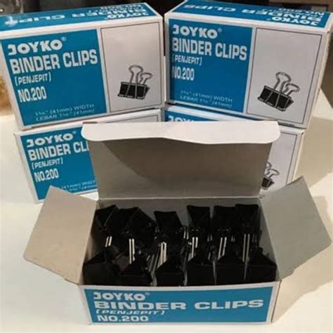 jual dus  box binder clip   joyko penjepit kertas