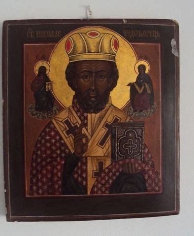 Icon Saint Nicholas Wood 19th Century Catawiki