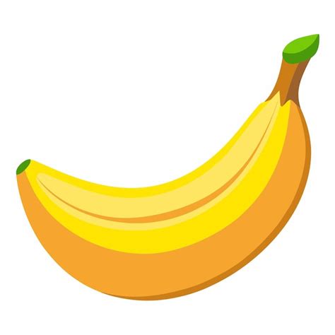 Banana Em Fundo Amarelo Alimento Saud Vel S Mbolo De Logotipo De Fruta