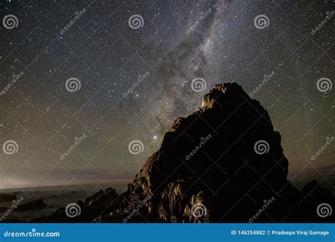 Milkyway In Kaikoura Coastline Stock Photo Image Of Nightsky Moon