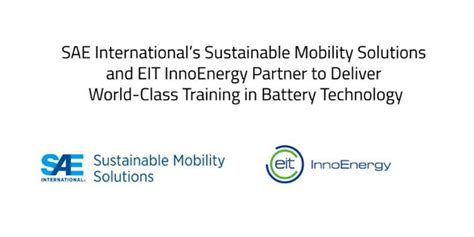 Sustainable Mobility Solutions The Innovation Unit Of SAE