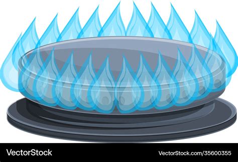 Burning gas stove element icon cartoon style Vector Image