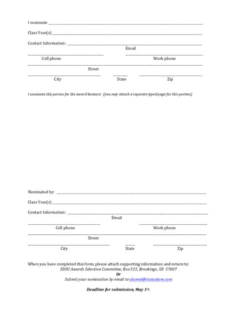 Fillable Online Distinguished Alumnus A Nomination Form Fax Email Print