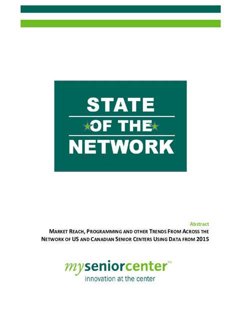 Fillable Online Senior Centers Traditional And Evolving Roles Fax