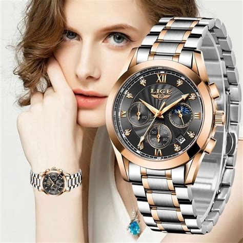 Lige 2021 New Fashion Watch Women Watches Ladies Creative Steel Women Bracelet Watches Female