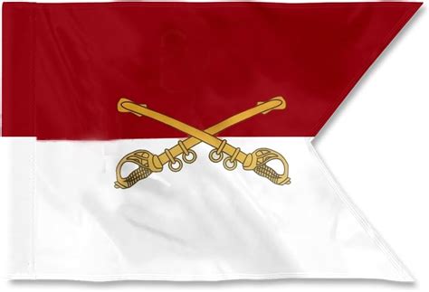 Amazon Fyon Custom Cavalry Guidon Cross Sabers Flag CAV Army