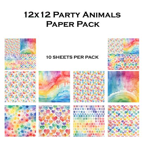 Party Animals 12x12 Paper Pack Simplystateddesign