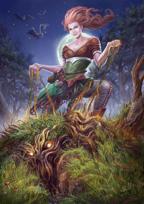 Artstation Forest Witch Valentina Glebova Witch Forest Artwork