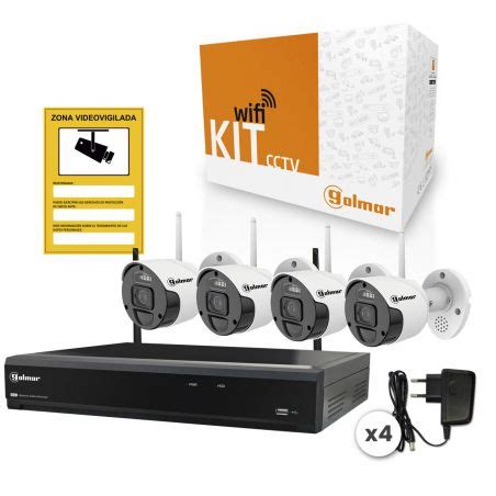 Golmar Kit De Videovigilancia Kit Bwifi Inal Mbrico Con C Maras