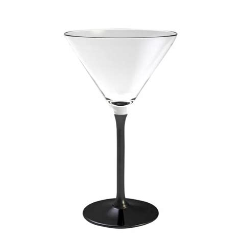 Kieliszki do martini Altom Design ONYX 260 ml czarna nóżka Szklo Krosno