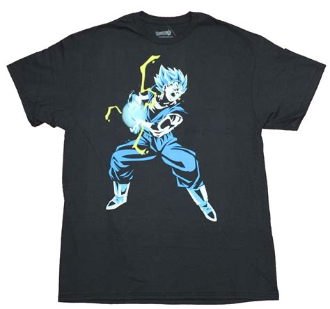 Dragon Ball Z Adult New T Shirt Vegeta Power Charge Front Vegeta Goku