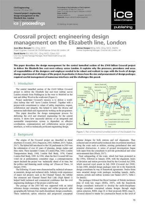 Crossrail project: engineering design management on the Elizabeth line, London - Crossrail ...