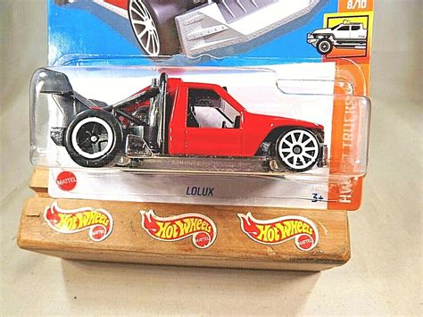 2022 Hot Wheels 115 Hw Hot Trucks 810 Lolux Red Wblack 5 Sp White 10 Spokes Contemporary