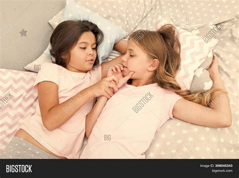 Girls Relaxing On Bed Image And Photo Free Trial Bigstock