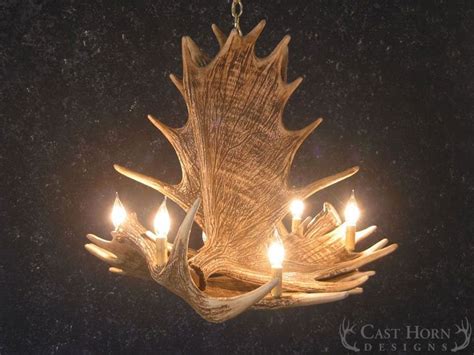 Moose 4 Antler Chandelier Cast Horn Designs