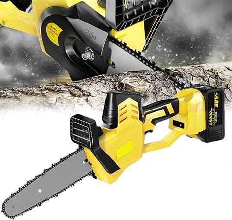 Mini Electric Cordless Chainsaw 10inch Handheld Chainsaw Small Cordless Battery Powered