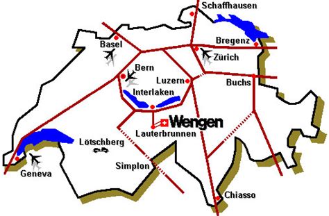 Maps of Wengen ski resort in Switzerland | SNO