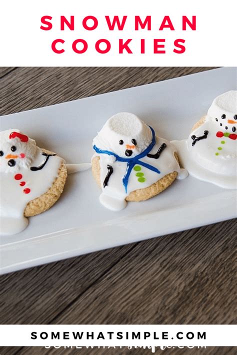 Melted Snowman Sugar Cookies Recipe Video Somewhat Simple