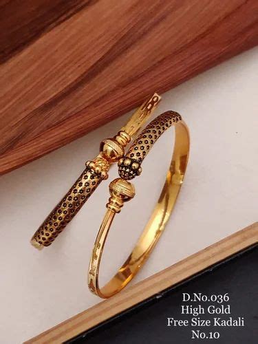 Golden Party Wear Brass Gold Plated Artificial Bangle Set At Rs Set