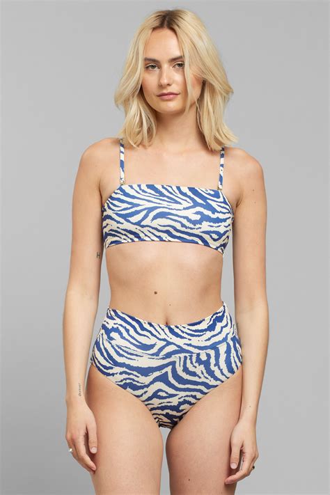 Dedicated Bikini Top Roma Zebra Blue Loveco