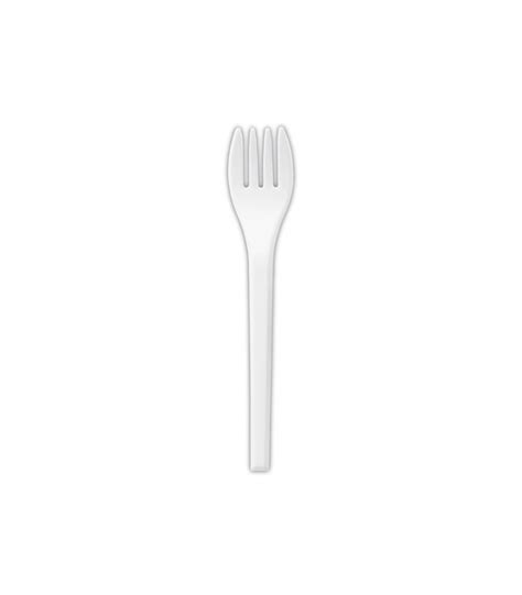 White Plastic Fork 5"