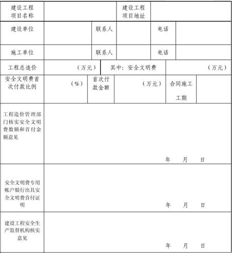 建筑工程安全防护文明施工措施费核实表word文档在线阅读与下载无忧文档