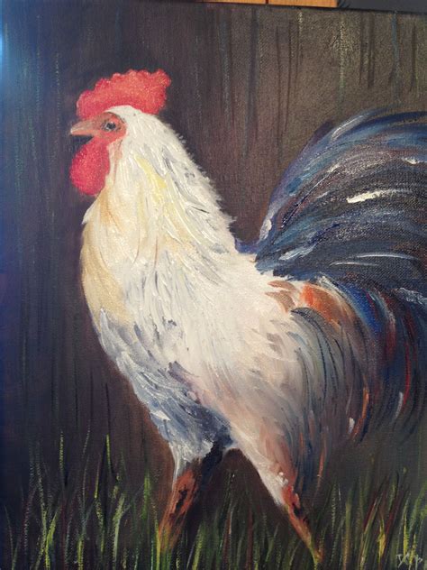 Rooster Oil Painting Painting Rooster