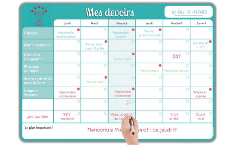 Les meilleurs plannings de révision pour vos devoirs et examens