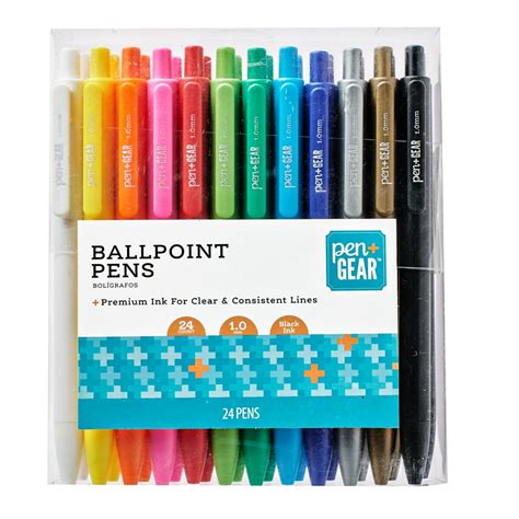 Pen + Gear Retractable Ballpoint Pens, Black Ink, 24 Count - Walmart ...