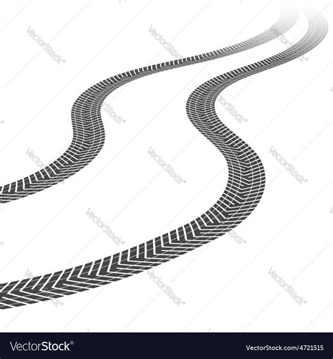 Tire Tracks White Background Royalty Free Vector Image