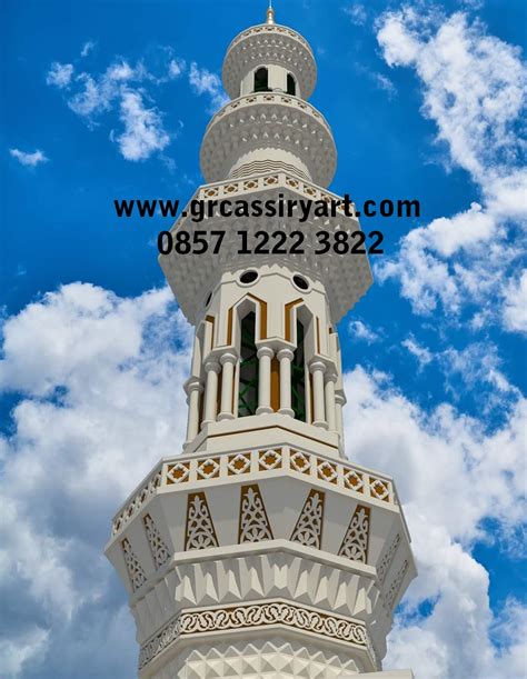 Desain Menara Grc Masjid Model Nabawi Gaya Assiry Art Cv Assiry Art