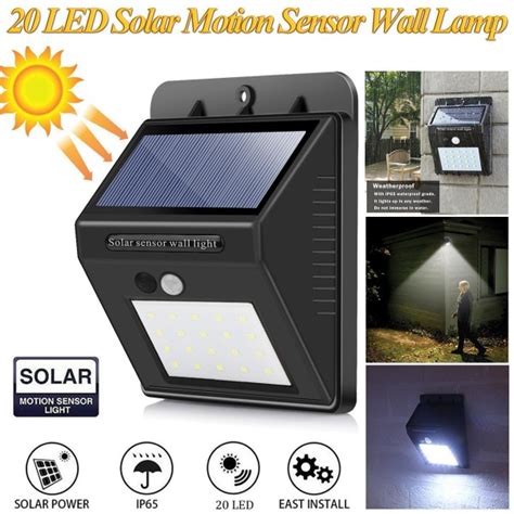 20 Led Solar Light Panels Pir Power Led Motion Sensor Outdoor Garden Light Buyonpk