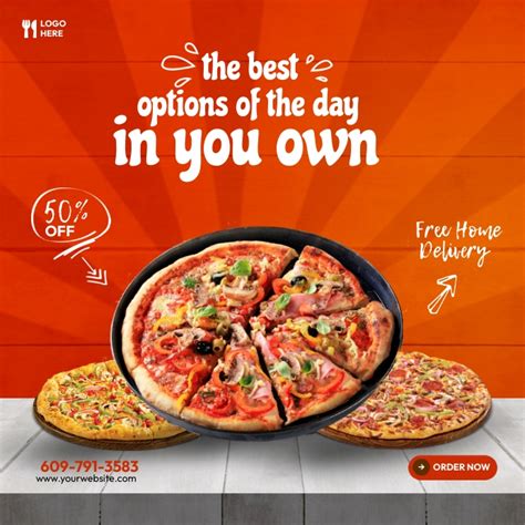 Pizza Food Ads Template Postermywall