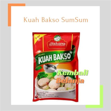 Jual Bumbu Kuah Bakso Sobaso Rasa Sumsum Gram Kuah Bakso Rasa