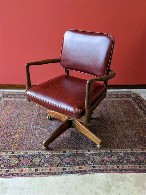 Antiques Atlas Mid Century Modern Oak Swivel Office Desk Chair