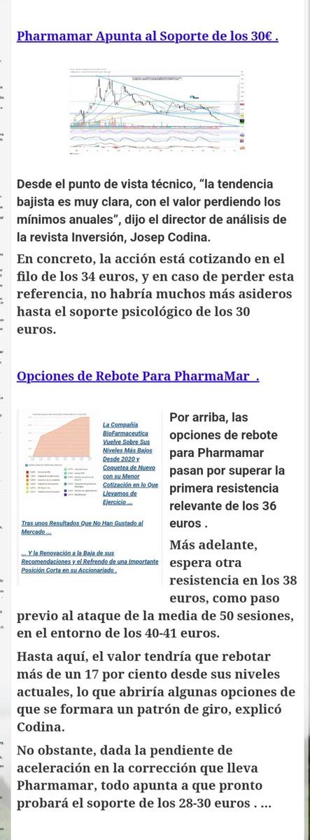 PHARMA JONPI on Twitter Año Negro Para PharmaMar Tras Perder un 47