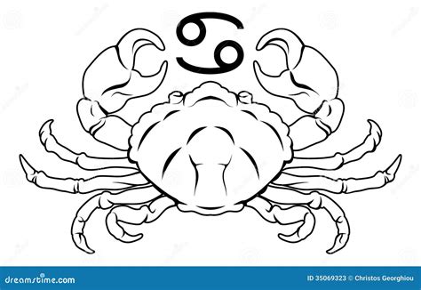 Cancer Zodiac Horoscope Astrology Sign Stock Vector Illustration Of