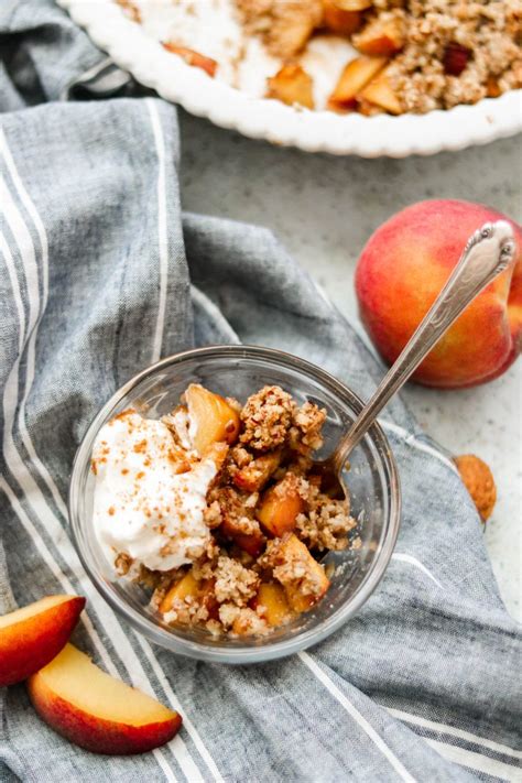 Easy Vegan Paleo Peach Crisp What Great Grandma Ate