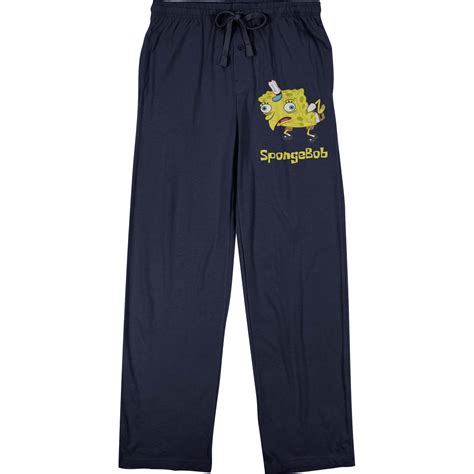 Spongebob Squarepants Mocking Spongebob Meme Men's Navy Sleep Pajama ...