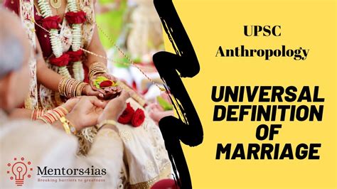 Universal Definition Of Marriage Upsc Anthropology Youtube