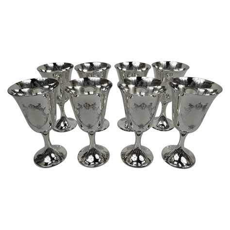 Set Of 16 Sterling Silver Gorham Water Goblets For Sale At 1stdibs