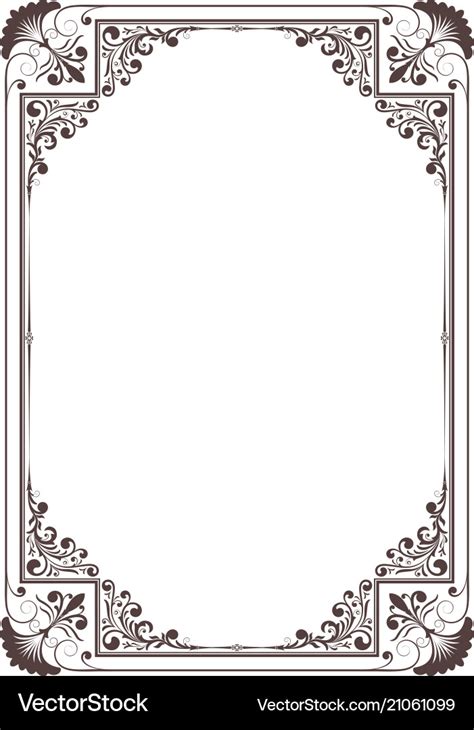 Decorative Frame In Vintage Style Royalty Free Vector Image