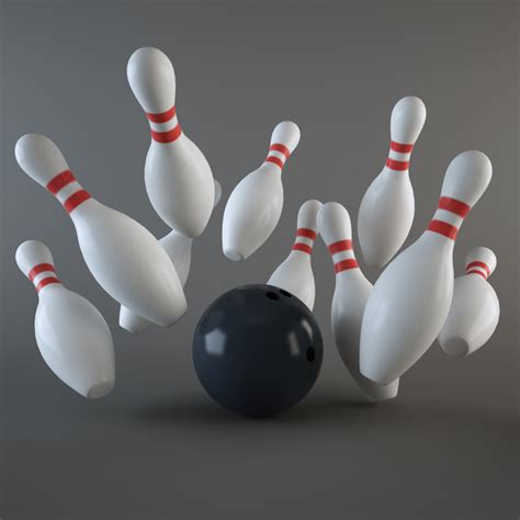 Bowling Pin Three Poly Levels Free 3d Model Obj Ma Fbx Stl Free3d