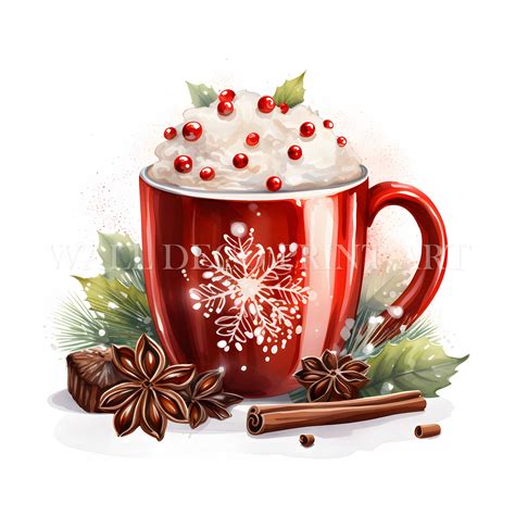 Hot Chocolate In Mug Clipart Bundle 9 High Quality Etsy