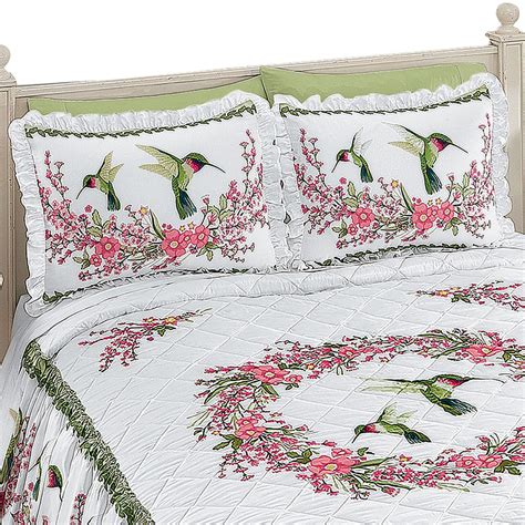 Hummingbirds And Floral Wreath Pillow Sham Collections Etc