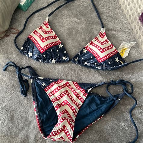 Rip Curl Swim Red White And Blue Th Of July Bikini Set Poshmark