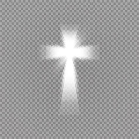 Premium Vector Shining White Cross And Sunlight Special Lens Flare